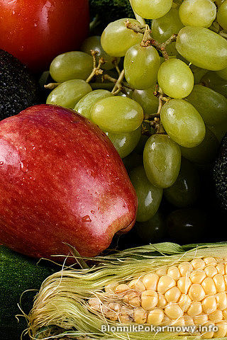 Kukurydza i owoce - jedno ze źródeł błonnika